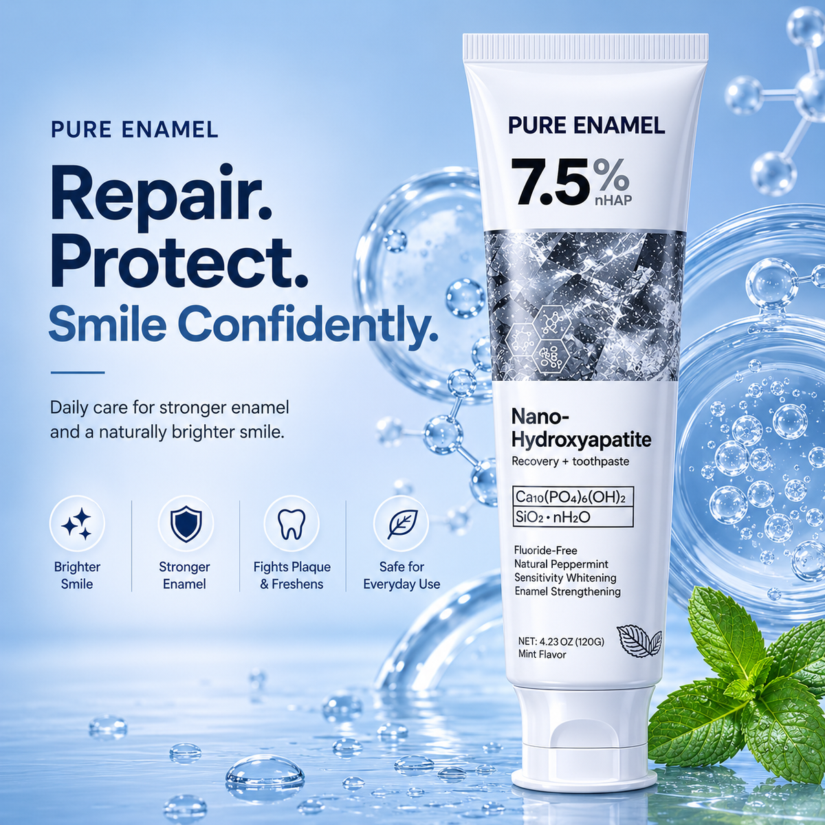 Hydroxyapatite Remineralizing Toothpaste